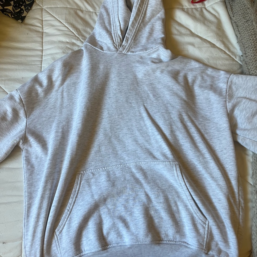 light gray baggy hoodie